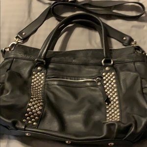 Black studded purse